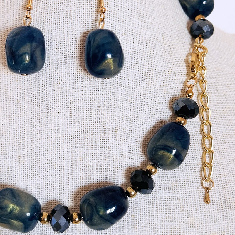 Collana + orecchini Bluette